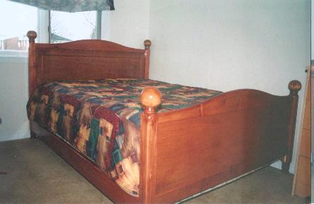 Custom pine bed frame