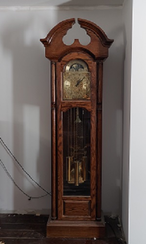 Handcrafted oak grandfather clock